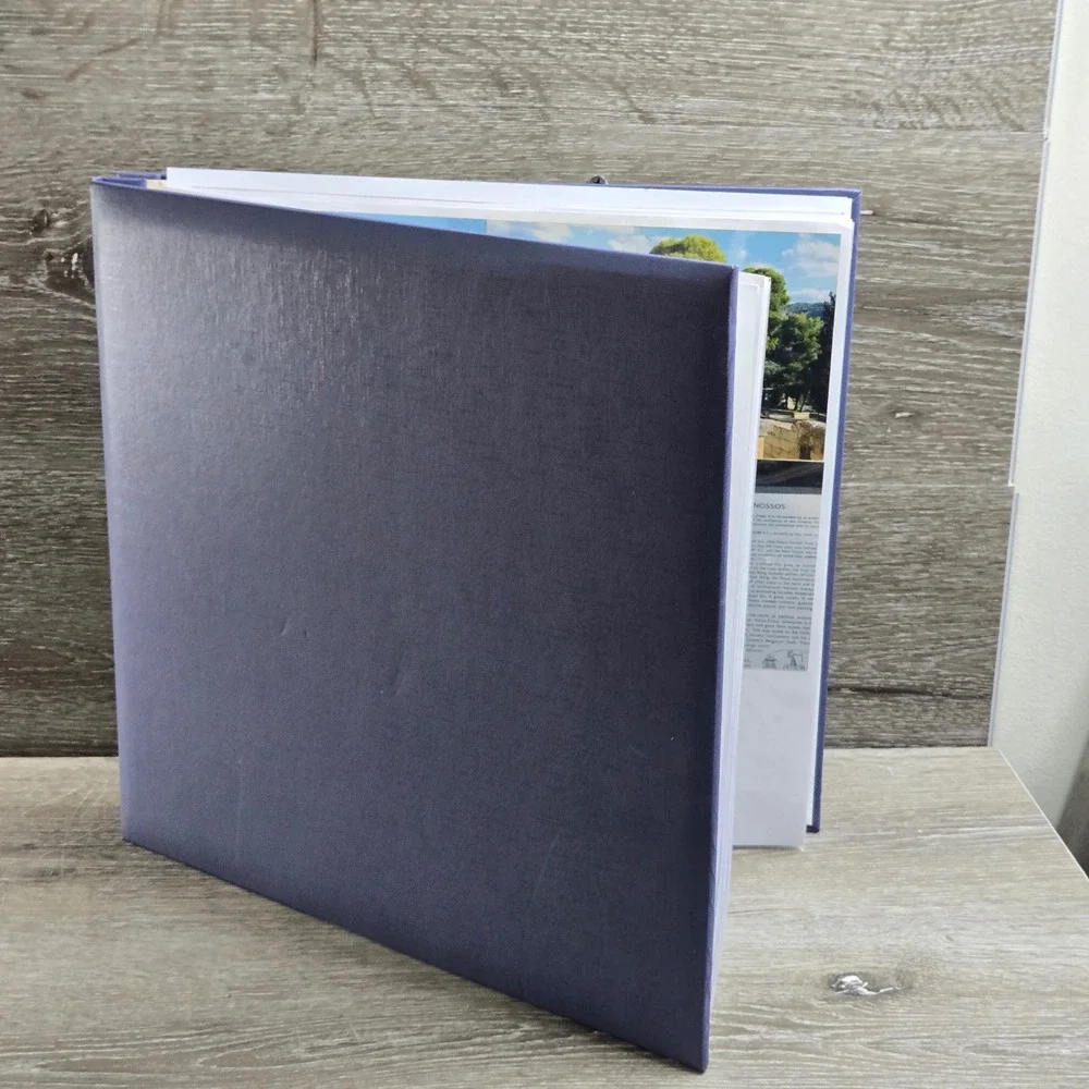 Vintage‎ Padded Hardcover Photo Album Three Ring Binder Slip Memory Book Purple